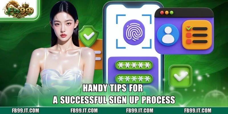 Handy tips for a successful Sign up process