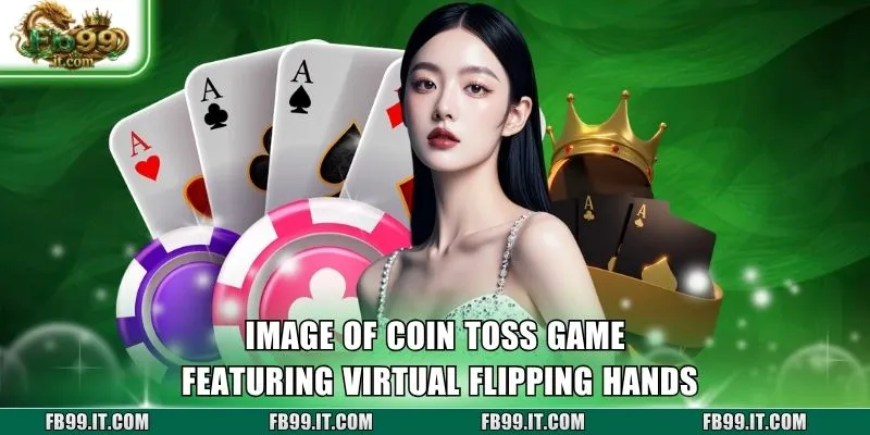 Image of Coin Toss game featuring virtual flipping hands